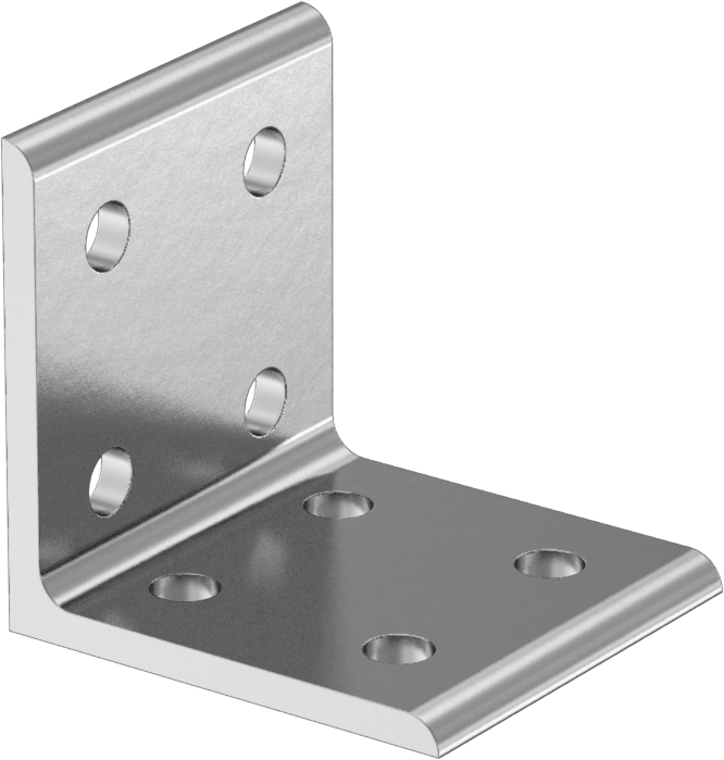 T-Yivli Çerçeve, Gümüş Köşe Braketi, 1.63" Uzunluk, 40 mm Çift/Dörtlü Ray