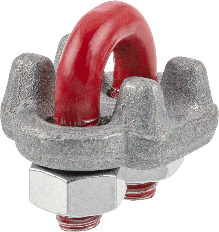 Crosby Dövme Tel Halat Kelepçesi - Kaldırma Amaçlı Değildir, Tek Eyer, Galvanizli Çelik, 1/8" halat çapı için