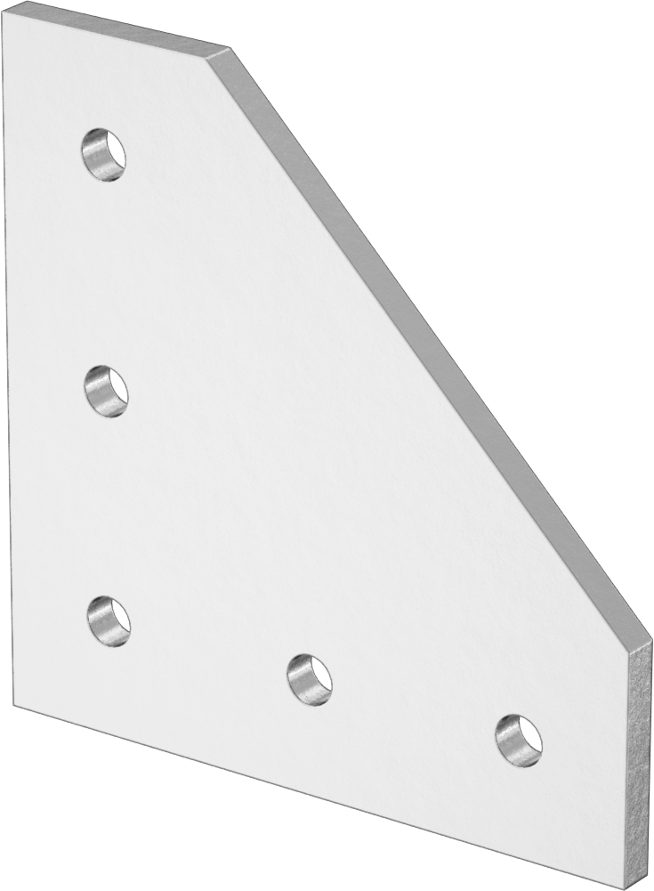 T-Yivli Çerçeve, 1" Yüksekliğinde Ray için Sarı 90 Derece Açılı Braket, 3" Uzunluk