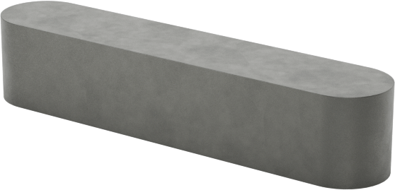 Yuvarlak Makine Kaması, 1045 Karbon Çelik, 2mm x 2mm, 10 mm Uzunluk, Küçük Boyutlu