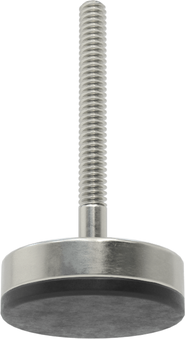 Dişli Saplamalı Sert Tesviye Montaj Parçaları, 1-1/2" Uzunlukta 10-24 Dişli Saplama, 1-3/16" Taban Çapı