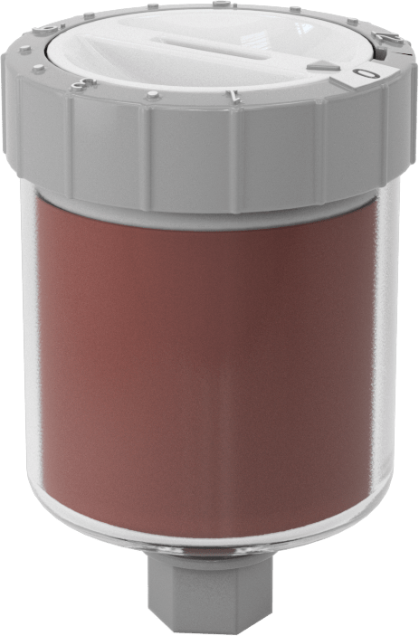 Gres Dolgulu Ayarlanabilir Akışlı Gres Dağıtıcı, Kalsiyum Sülfonat Kalınlaştırıcılı, 3.25" Toplam Yükseklik — Kahverengi, 2 fl. oz., Mekanik