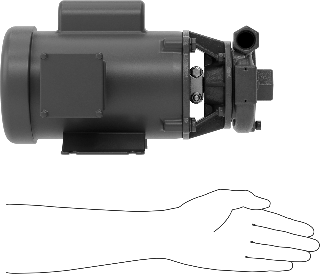 Yüksek Verimli Sirkülasyon Pompası, Su için, Soğutma Sıvıları ve Yağ, 120/208-240V AC, 1/2 hp