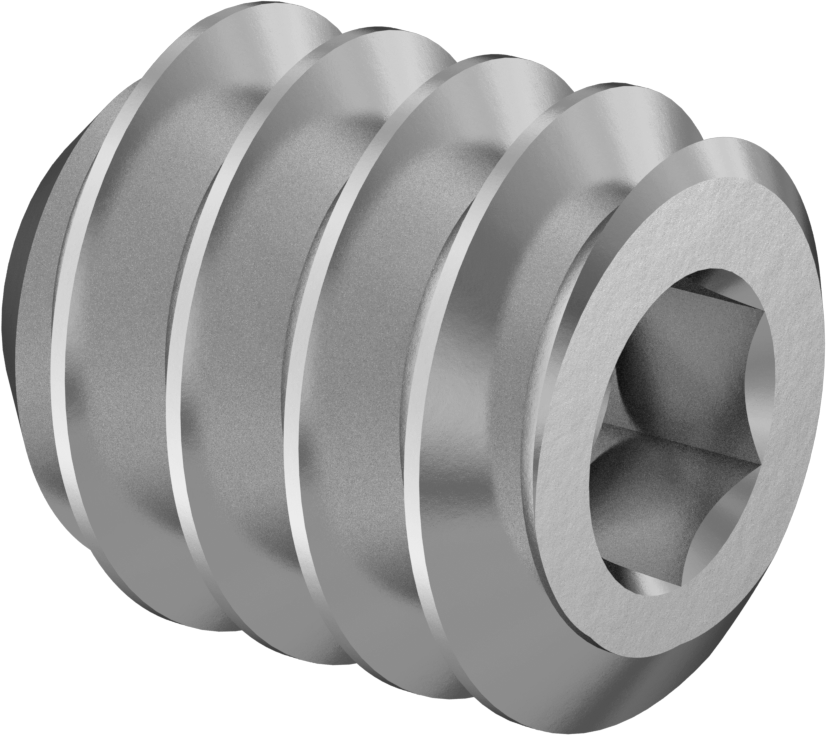 Alaşımlı Çelik Çukur Uçlu Setskur, Çinko Kaplamalı, 4-40 Diş, 1/8" Uzunluk