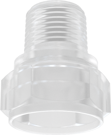 PVDF Hızlı Değiştirilebilir Uçlu Püskürtme Nozulu için 3/8 NPT Erkek Nozul Tabanı — -, Plastic, PVDF, -
