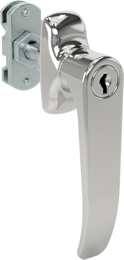 L Saplı Anahtarlı Çok Noktalı Kilit, 5/8" ila 1-1/4" Kilitleme Mesafesi, Saat Yönünde Açılır