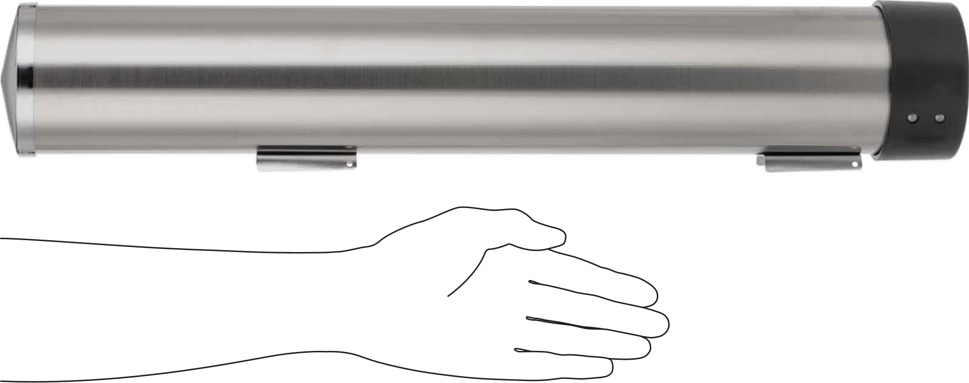 Duvar Montajlı Bardak Dispenseri, 2-1/4" ile 3-3/16" Çaplı Bardaklar için