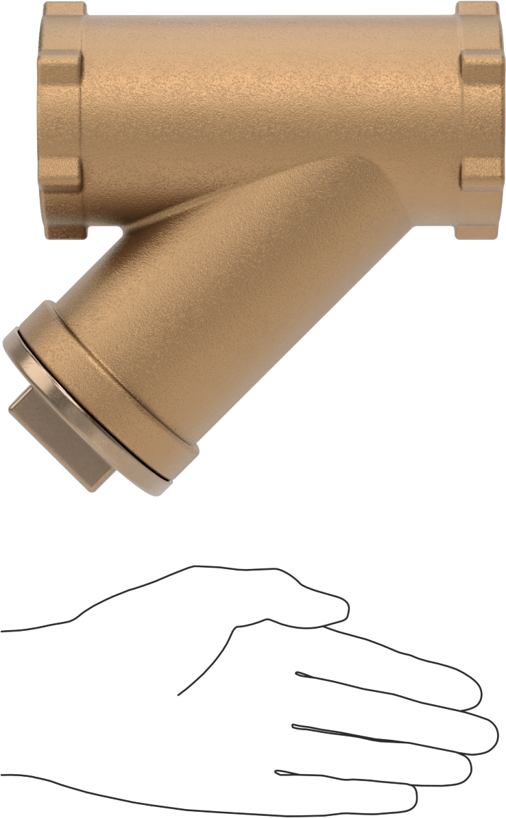 Manyetik Tapalı Orta Basınçlı Bronz Y-Süzgeç, 2 NPT