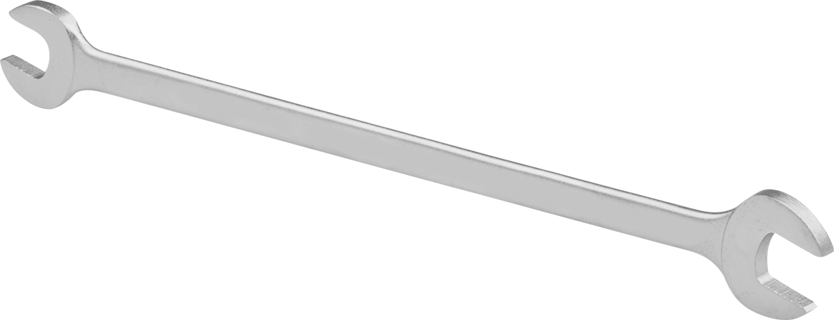 Dar Boşluklu Çift Açık Uçlu Anahtar, 1/2" x 9/16" Boyut, 10" Toplam Uzunluk