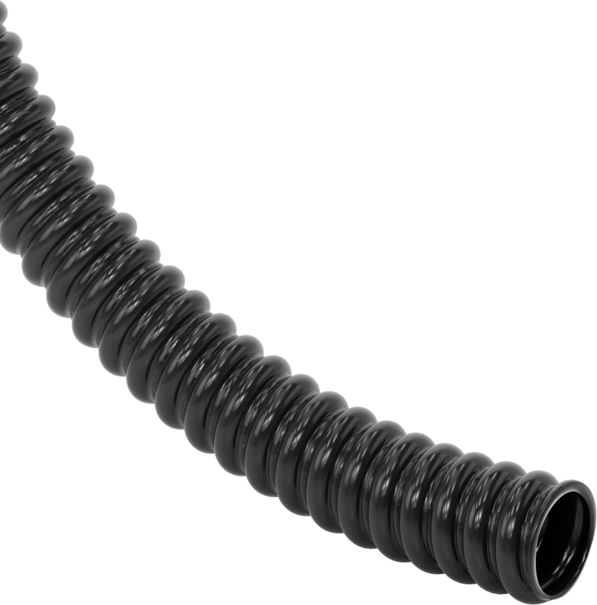 Statik Kontrol Kanal Hortumu, Metal Talaşları ve Yonga için, 1-1/4" İç Çap, 1-5/8" Dış Çap