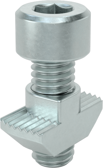 T-Yivli Çerçeve, Takılabilir Çekiç Somunu ve M6 Lokma Başlı, 1.5 inç ve 40 mm Ray