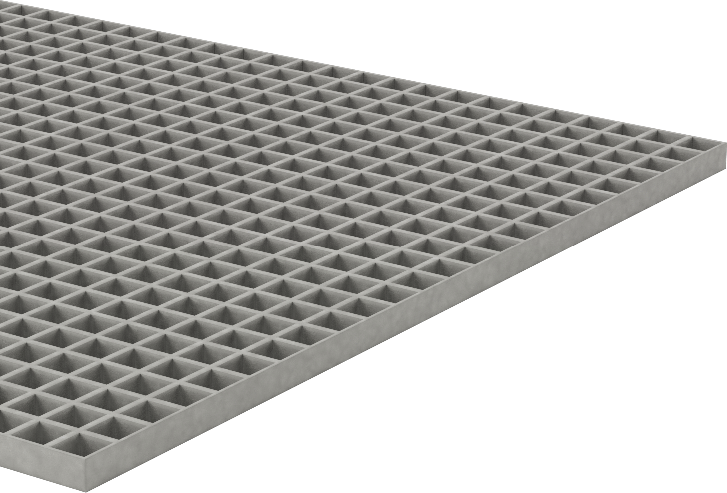 Yiyecek ve İçecek Fiberglas Bar Izgarası, 3' Genişlik x 10' Uzunluk, 1" Yükseklikli Taşıyıcı Lama
