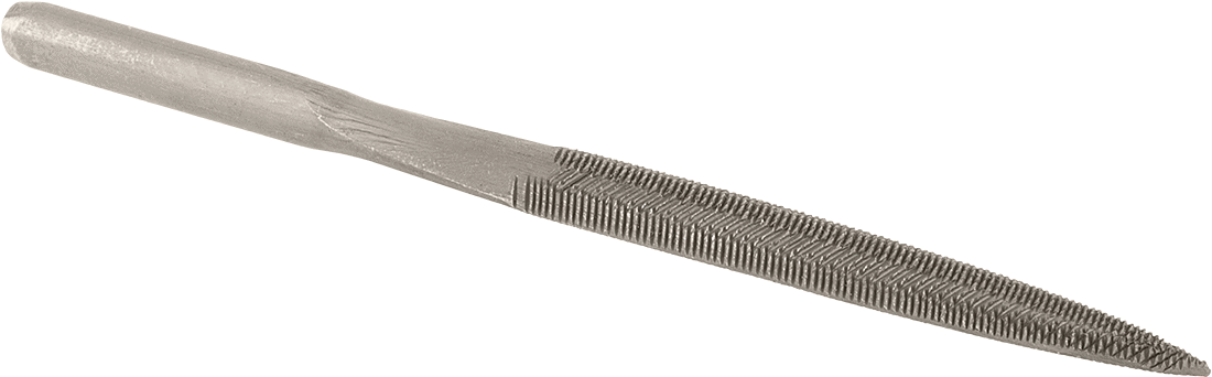 Havalı Törpü için 1/4" Şaft Çaplı Yarım Yuvarlak Törpü — Yarım Yuvarlak, Koniklik, 4 1⁄2"