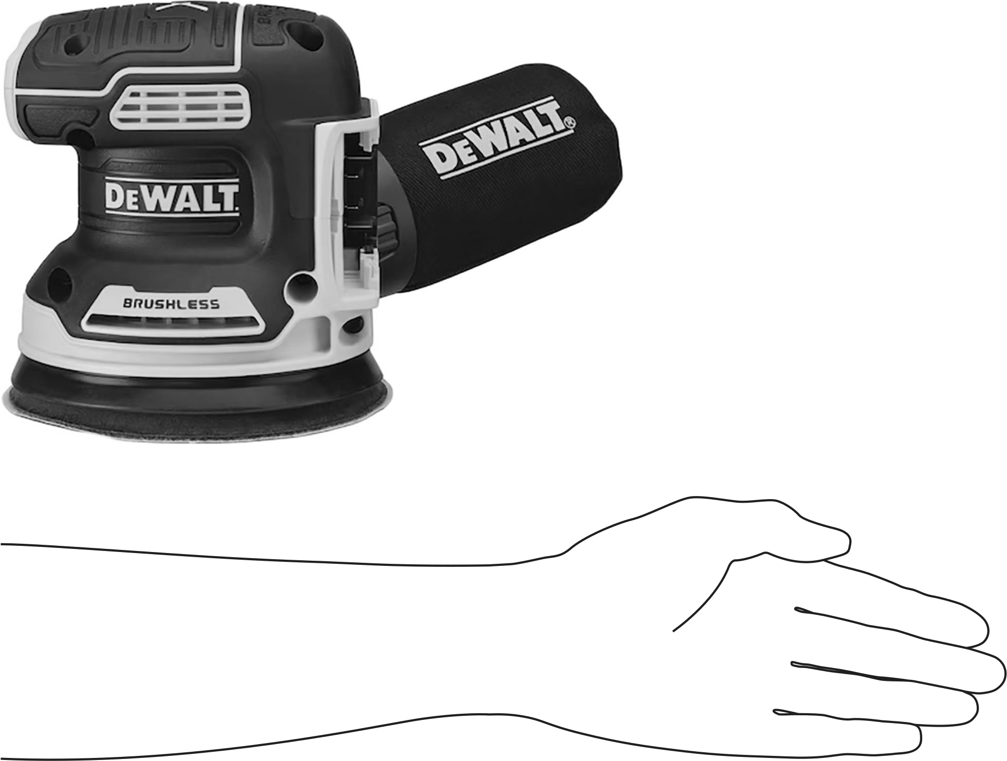 Akülü İz Bırakmayan Disk Zımpara Makineleri, DeWalt Model Numarası Dcw210B