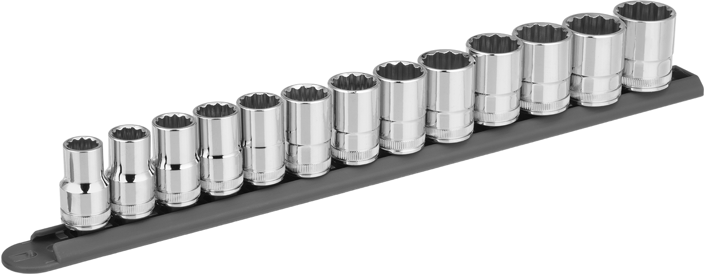 Ekonomik 12 Uçlu Lokma Anahtar Seti, 1/4" Kare Tahrik, 14 Parça