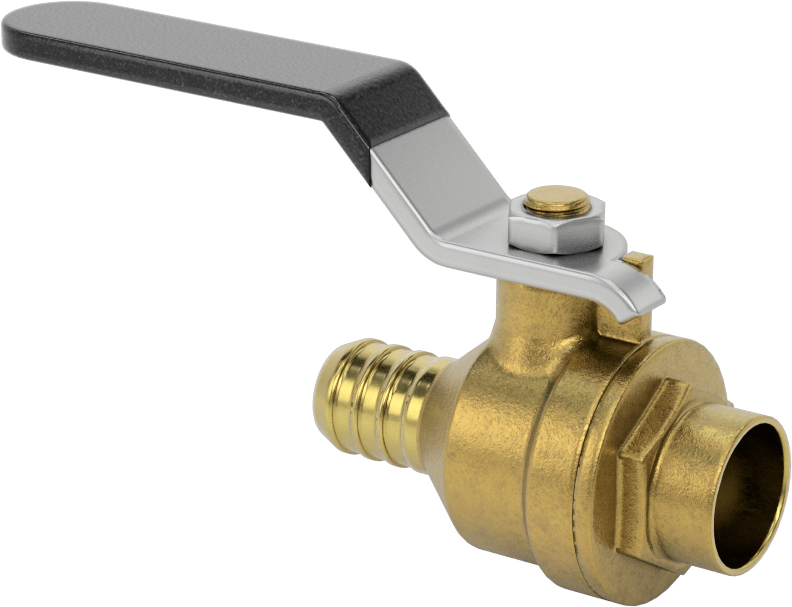 İçme Suyu için Açma/Kapama Vanası, 1/2" Boru İç Çapı x 1/2 Bakır Boru Lehim Bağlantısı için — Barbed, Crimp-On Barbed, Socket Connect, So…