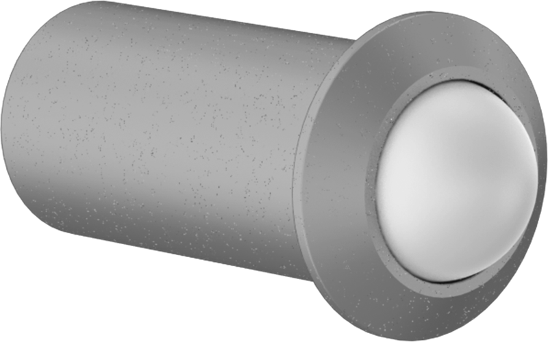 Presle Takılan Top Burunlu Yaylı İtici, Naylon Burunlu Çelik Gövde, 0.188" Gövde Çapı, 2-5 lb Kuvvet