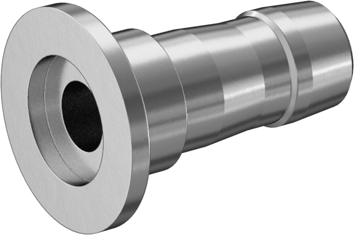 Hızlı Kelepçeli Yüksek Vakum Bağlantı Parçası, 3/4" dış çaplı alüminyum boru için, 1/2" Hortum İç Çapı için Tırnaklı Uç