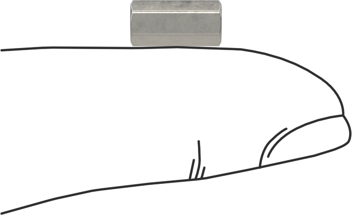 Dişli Altıgen Ayırıcı, 18-8 Paslanmaz Çelik, 4.5 mm Altıgen, 10 mm Uzunluk, M2.5 x 0.45 mm Diş