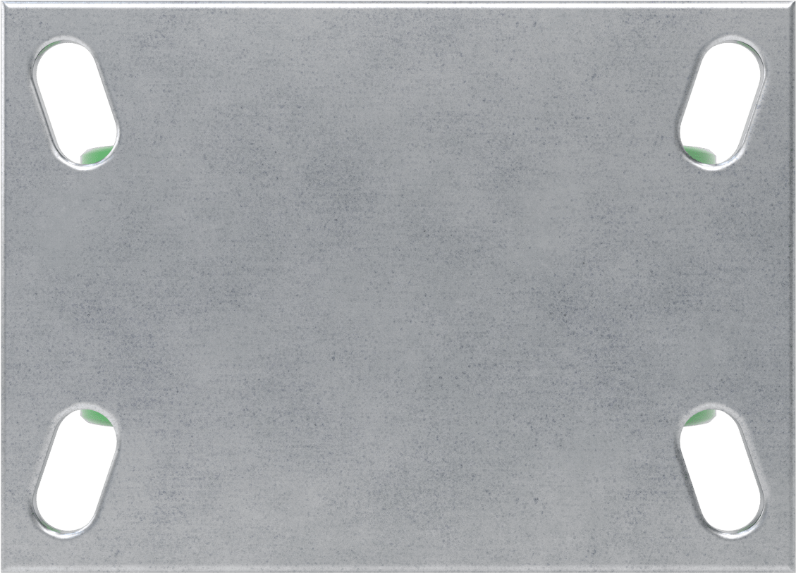 6-1/4" x 4-1/2" Plakalı Viking Tekerlek, Frenli ve 6 inç Çapında Poliüretan Tekerlekli Sabit, 6 inç Çapında Poliüretan Tekerlekli Sert