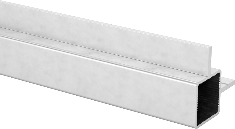 Pres Geçmeli Çerçeve Bağlantı Elemanı, Standart Ray, L-Flanşlı, 1/4" Kalınlıkta Panel için, 1" Yükseklik x 1" Genişlik
