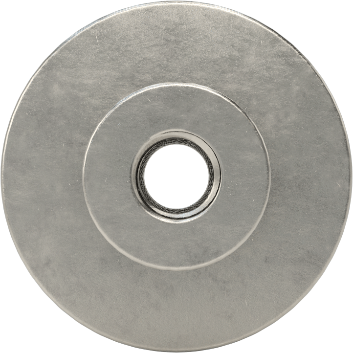 303 Paslanmaz Çelik Tırtıllı Düğme, M12 x 1.75 mm Dişli Delik, 51 mm Baş Çapı