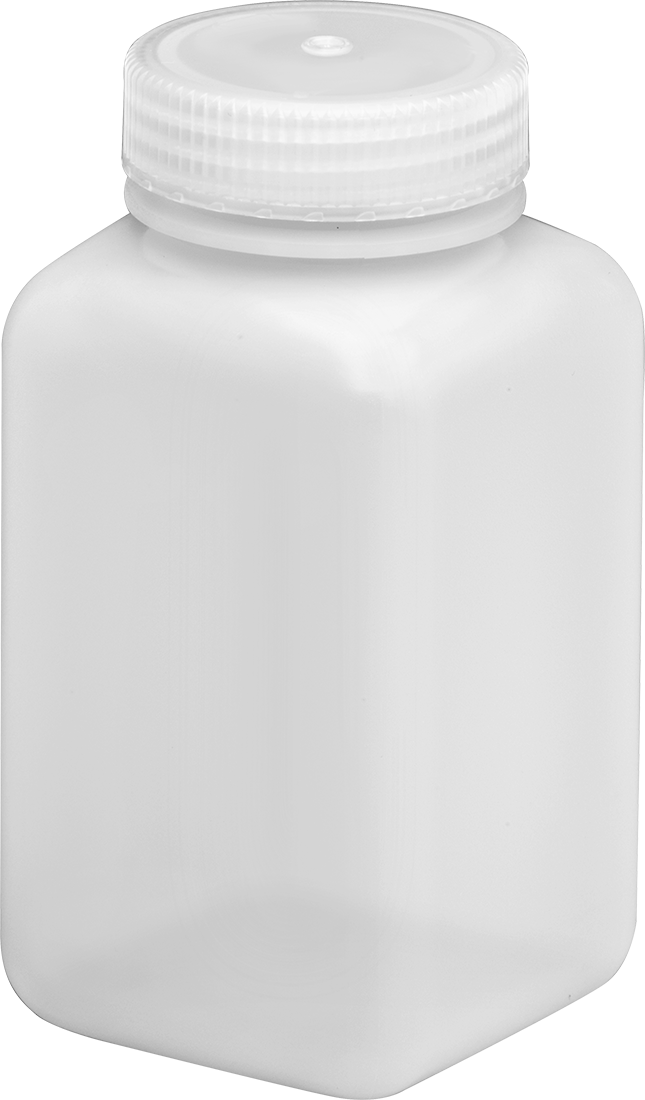 Yarı Şeffaf HDPE Plastik Kavanoz, 16 FL oz/475 ml Kapasite, 3" Genişlik — 16 fl. oz., 475 ml, 5 1⁄2", HDPE, Plastic, Polypropylene