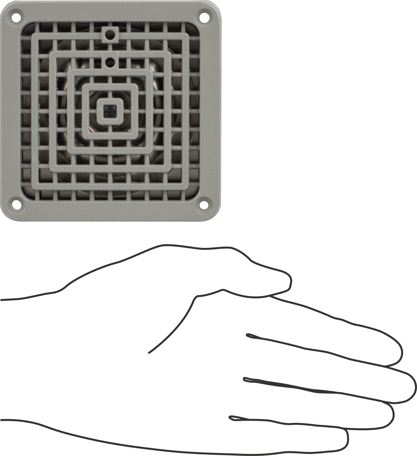 Yıkanabilir Buzzer, Korna, 24V AC, 6" Genişlik x 4-1/2" Yükseklik