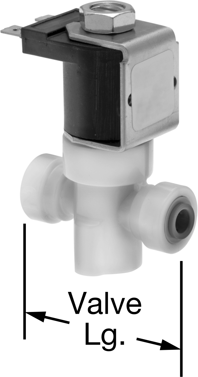Tak-Çalıştır Bağlantı Parçalı Solenoid Valf, Kompakt, 24V DC, 1/4" Boru Dış Çapı için, 40 Maksimum PSI