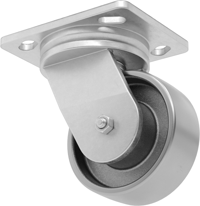 5" x 4" Montaj Plakalı Yüksek Kapasiteli Spartan Tekerlek, 4" Çaplı Çelik Tekerlekli Döner Tekerlek