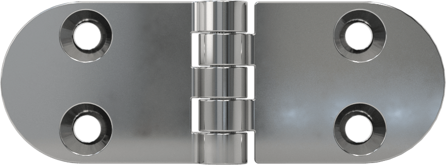 Delikli Yüzeye Montaj Menteşesi, 316 Paslanmaz Çelik, 1-3/16" x 1-5/8" Kapı Kanadı — Kayış, 316 Stainless Steel, Stainless Steel, 3 1⁄4"
