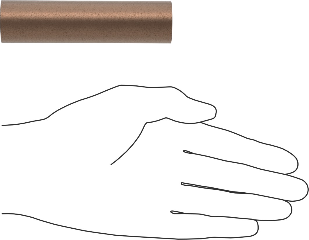 Yüksek Sıcaklık Grafit Dolgulu 841 Yatak Bronzu Tüp, 1/4" Duvar Kalınlığı, 1" Dış Çap
