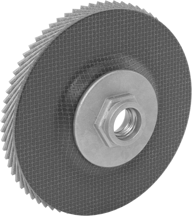 Alüminyum için Kanatlı Zımpara Diski, Yumuşak Metal ve Metal Olmayan, Uzun Ömürlü, Dişli Mil Deliği, 4-1/2" Çap, 120 Kum