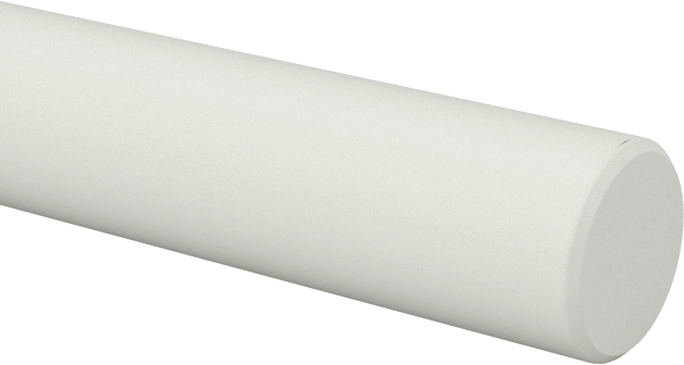 Gıda Endüstrisi Yüksek Sıcaklık Silikon Kauçuk Çubuk, Beyaz, 1/8" Çap, 36" Uzunluk