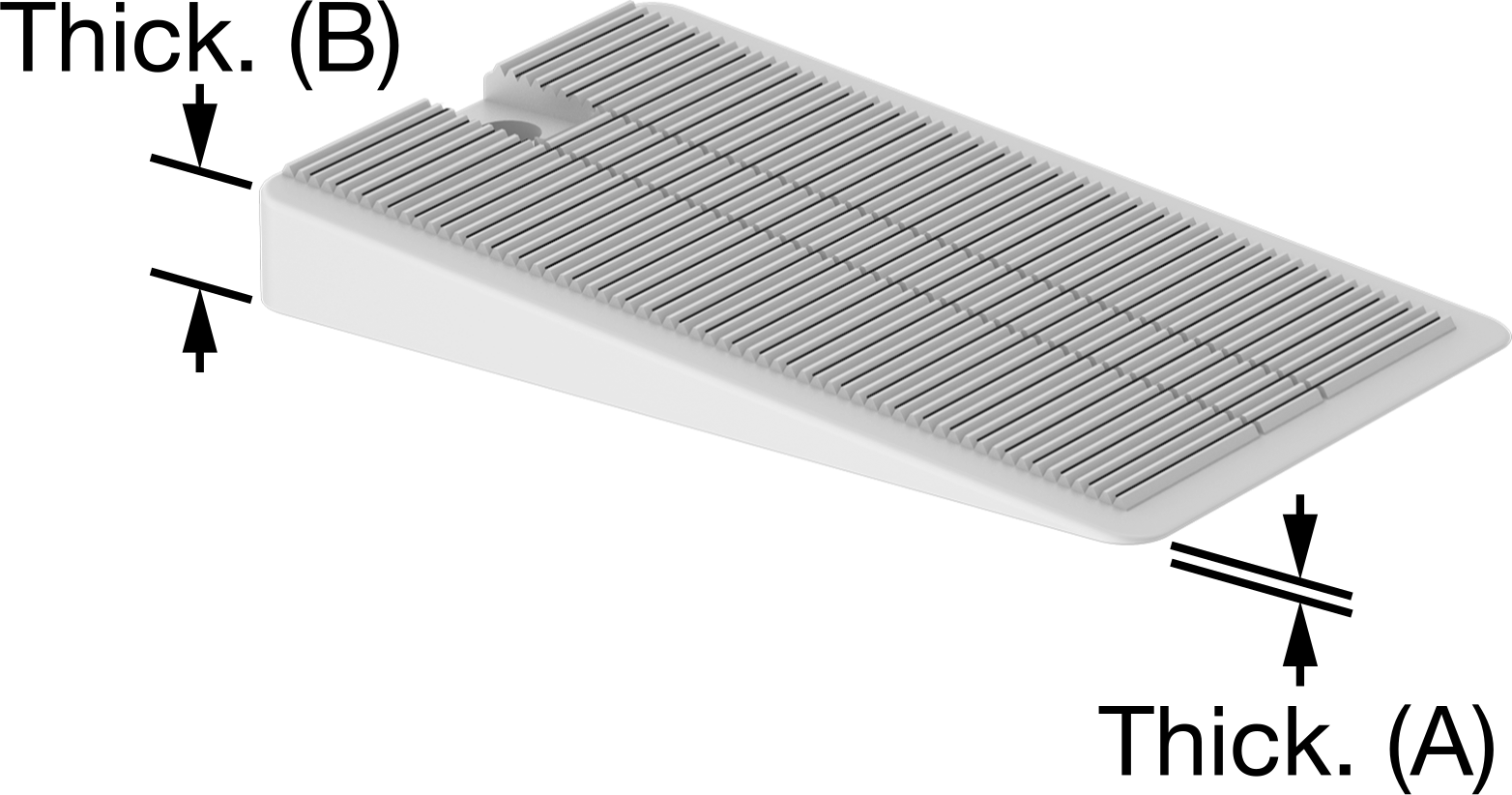 Konik Şimler, Esnek Beyaz PVC Plastik, 1/32" x 1/4" Kalınlık