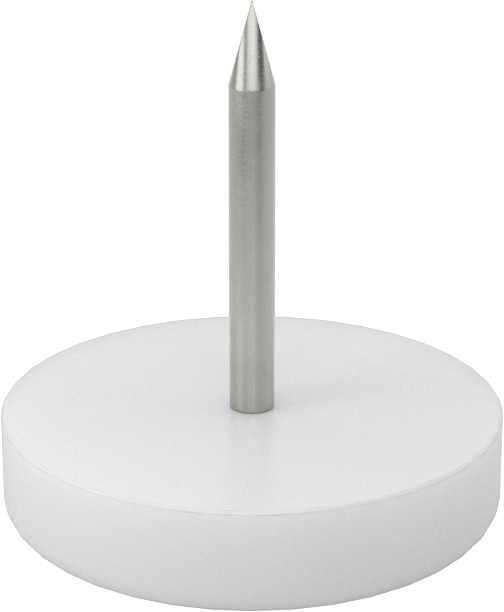 Çekiçle Takılan Koruyucu Ayaklar, 1-1/8" Çaplı Plastik Tabanlı — Çekiçle Takma, 1 1⁄8", 1⁄4"