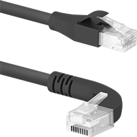 Ethernet Kablosu, RJ45 x 90 Derece Dirsek, Kategori 6