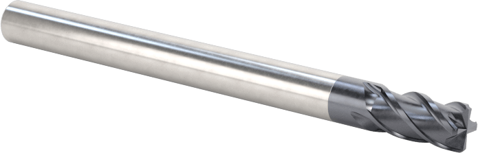 Hızlı Kesim Karbür Uçlu Freze, Kare Uç, ALTIN Kaplama, 4 Yiv, 1/8" Freze Çapı, 1/4" Uzunluğunda Kesim