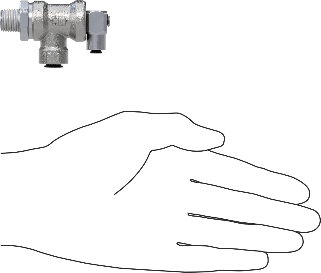 Güvenlik Kapatmalı Hava Yön Kontrol Vanası, Yaylı Geri Dönüşlü, 4-Way, 2 Port, 1/4" Boru Dış Çapı x 1/4 NPT