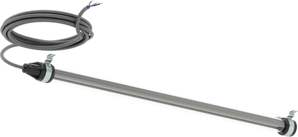 Tehlikeli Ortam Şerit Makinesi Işığı, 12-30V DC, 25-3/4" Uzunluk x 1-1/2" Yükseklik x 2-1/2" Genişlik Toplam