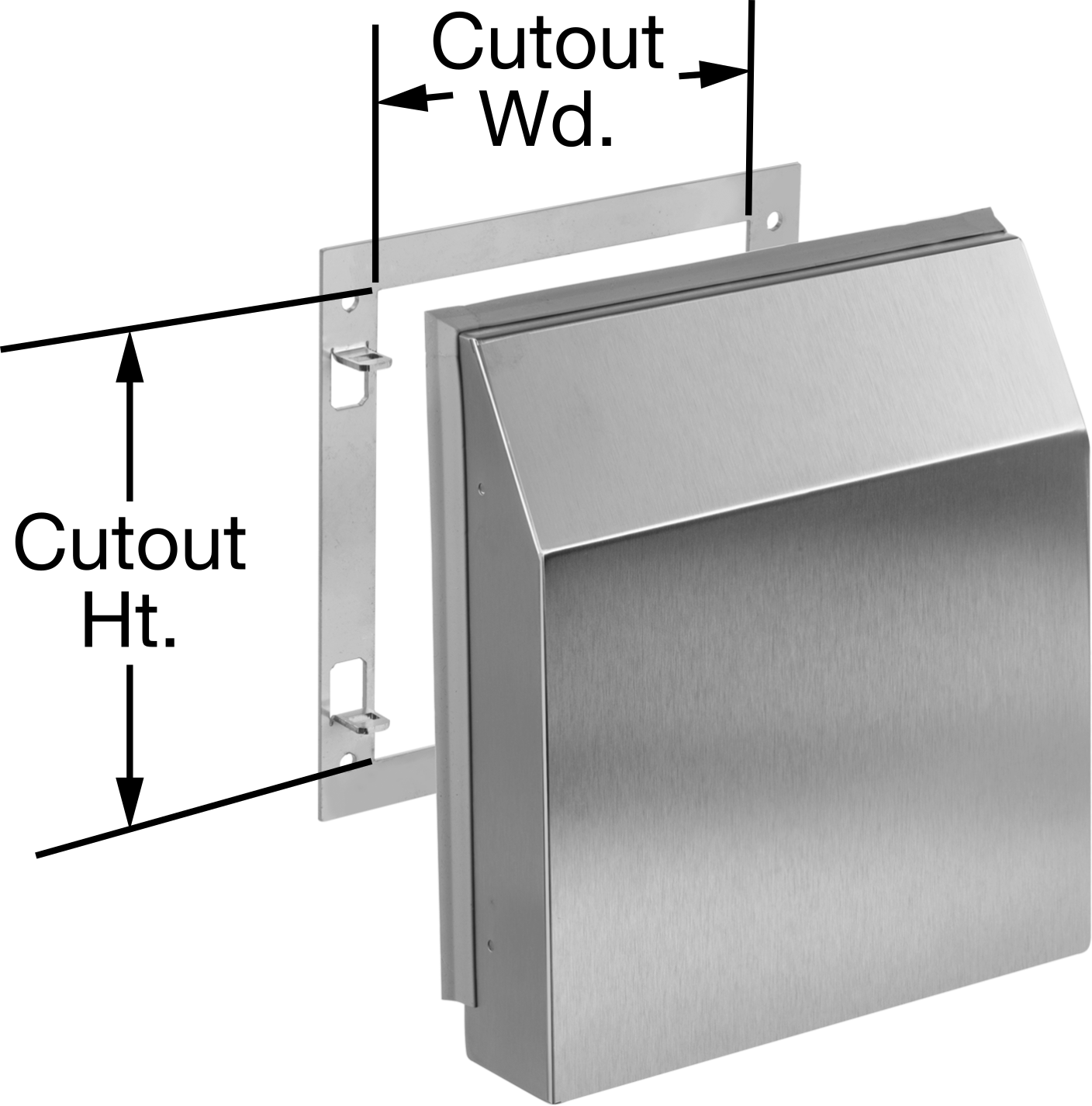 Emme ve Egzoz Muhafaza Kapağı, 8-3/8" Yükseklik x 7-5/8" Genişlik x 1-7/8" Derinlik Toplam