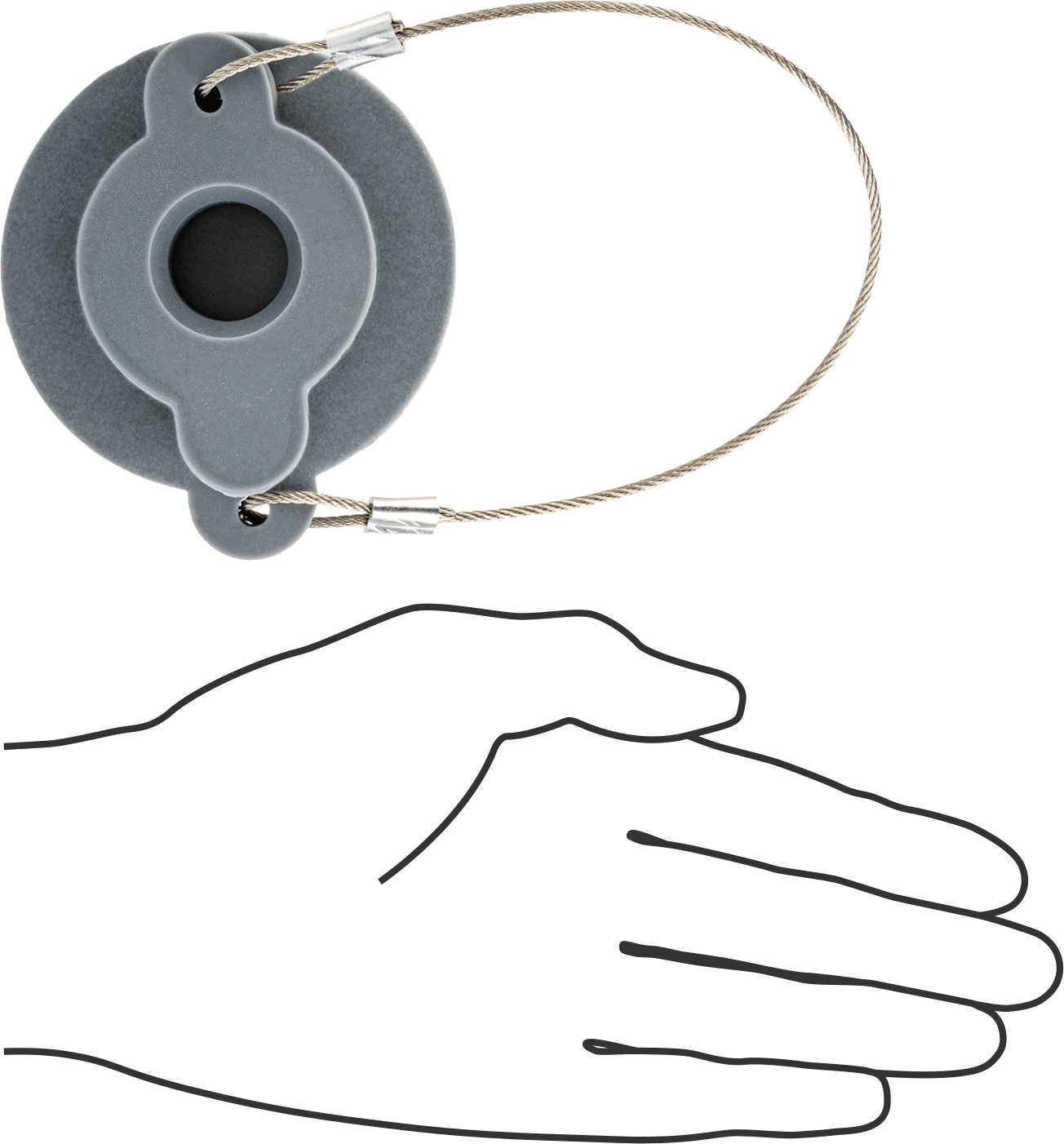 Yalıtımlı Borular için Erişim Paneli, Silikon Kauçuk, 1-1/2" Çap x 3/4" Derinlikte Kesik için