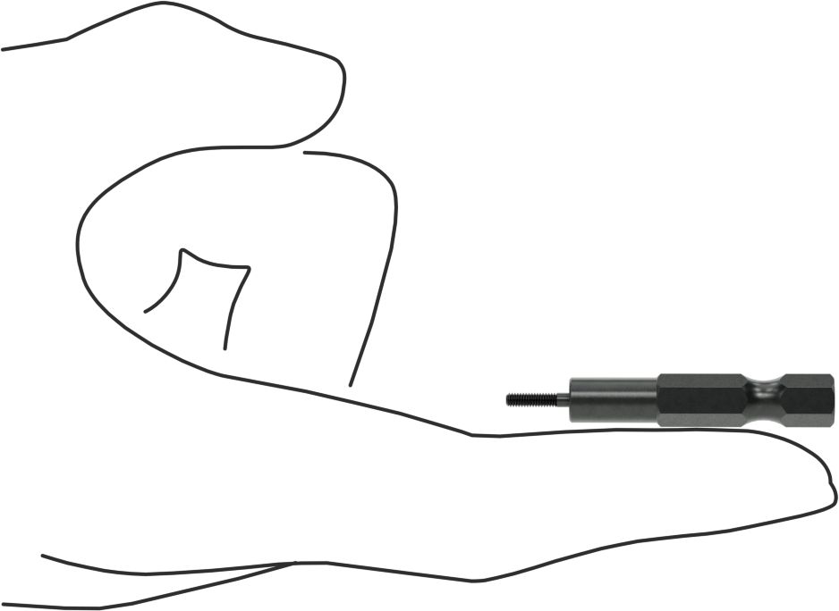 Montaj Ucu, M2 x 0.4 mm Dişli Ekler için