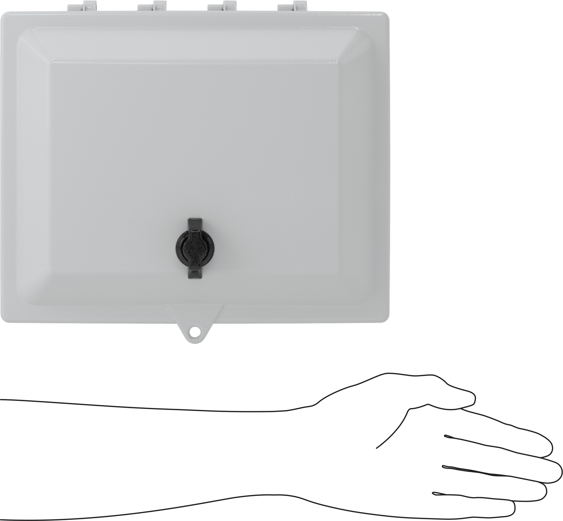 Muhafazalar için HMI Kapağı, Bükümlü mandal kapatma, 13-1/8" Yükseklik x 11-3/8" Genişlik