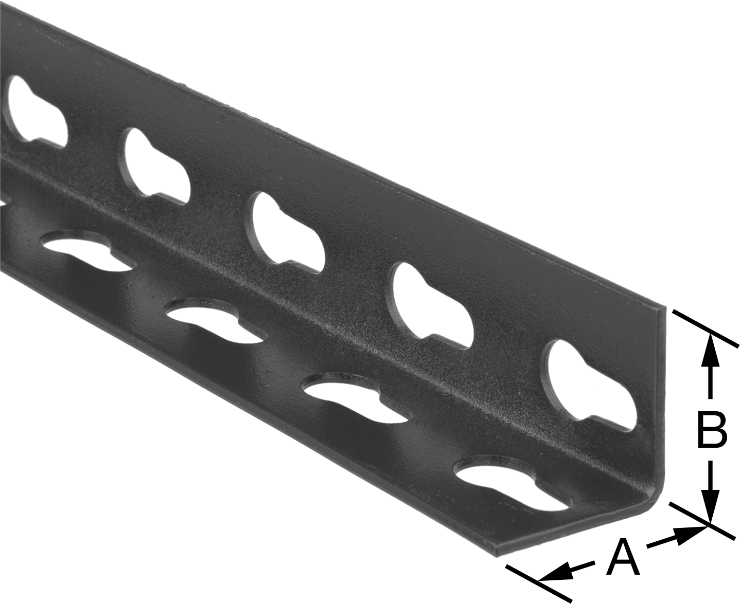 Cıvatalı Çerçeve, L-Şekilli Ray, Gri Toz Boyalı Çelik, 1-7/8" Genişlik — Çelik, Ray, 0.0781"