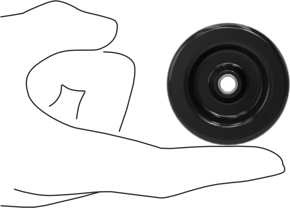 Statik Kontrol Kauçuk Tekerlek, 2" Çap x 7/8" Genişlik