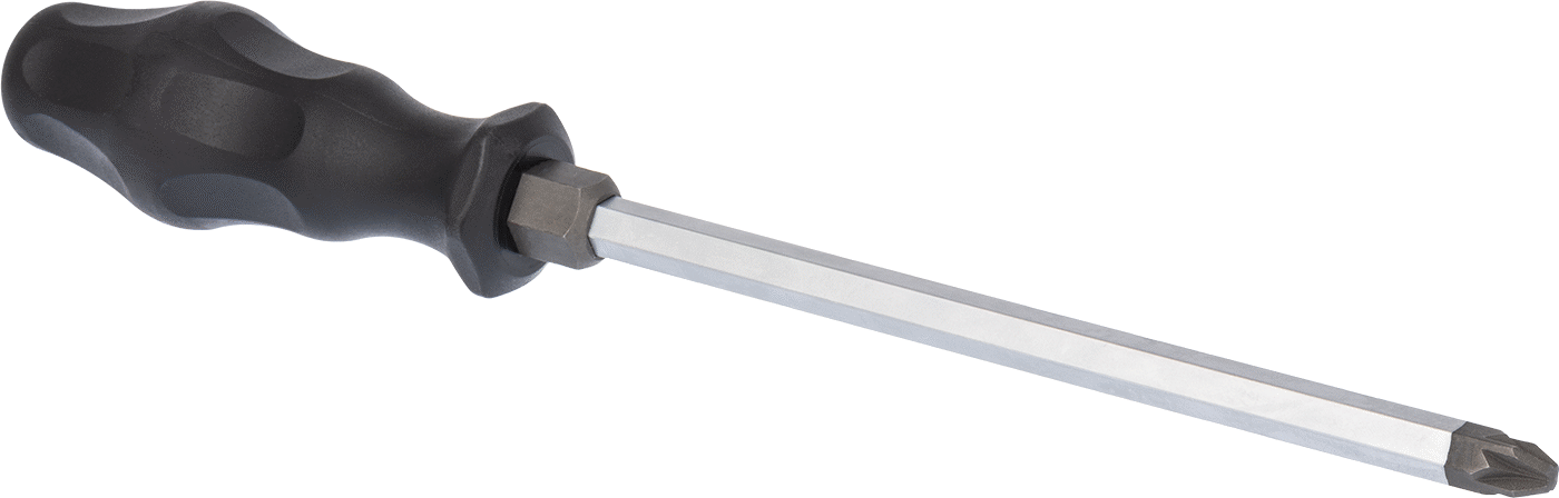 Çakılabilir Tornavida, 4 Numaralı Pozidriv®, 12-1/2" Toplam Uzunluk — 12 1⁄2", No. 4, Bireysel
