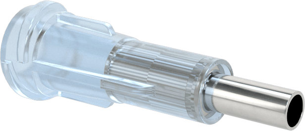 Luer Lock Bağlantılı Paslanmaz Çelik Şırınga İğneleri, 1/4" İğne Uzunluğu, Küt Uçlu Düz, 12 G