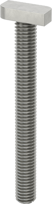 M8 x 1.25 mm Diş x 71 mm Uzunlukta Modüler Mini Zincir Kayışlı Konveyör için T-Yuvası Cıvatası