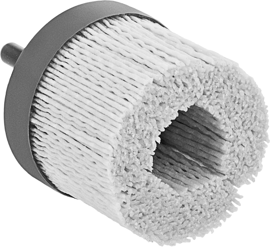 Düz Yüzeyler için Disk Zımpara Fırçası, 1-1/2" Fırça Çapı, Saplı